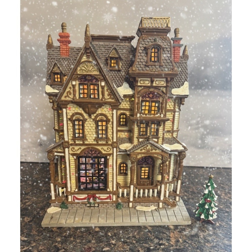 🔥Lemax 🎄Christmas Lighted Building Fiber Optic House Facade Wilson Homestead